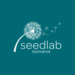 Seedlab Tasmania logo reverse